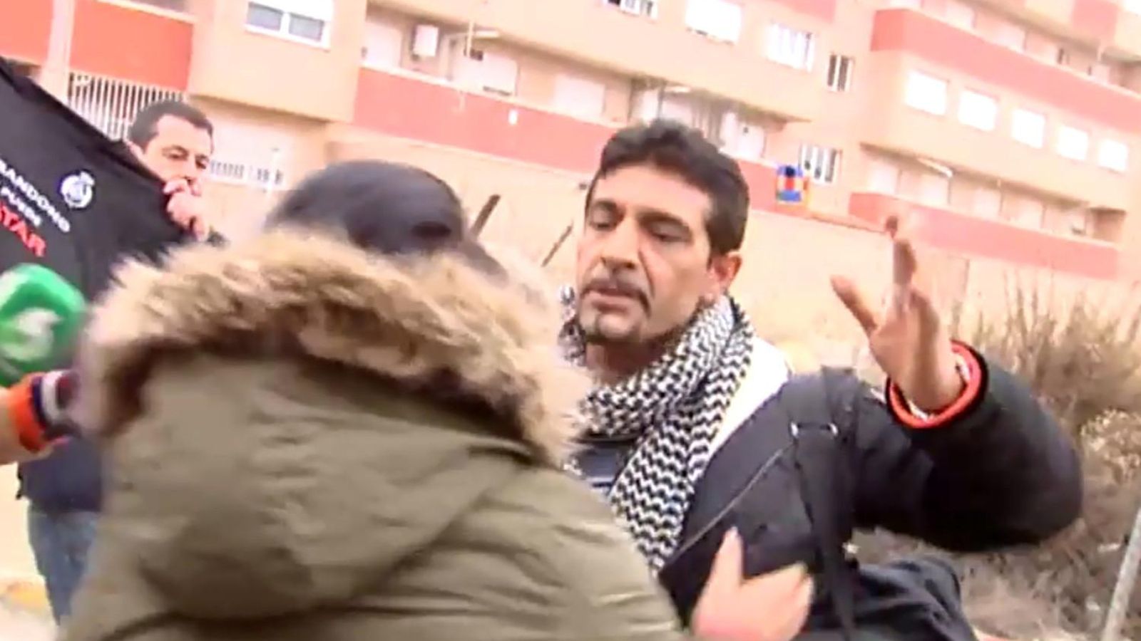 Luciano Montoya en un enfrentamiento a la entrada del penal de Ocaña.
