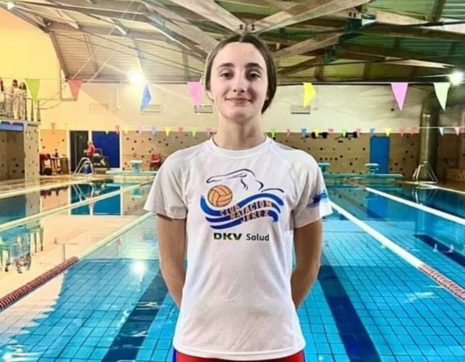 Virginia Ruz, una de las más firmes promesas de la natación jerezana.