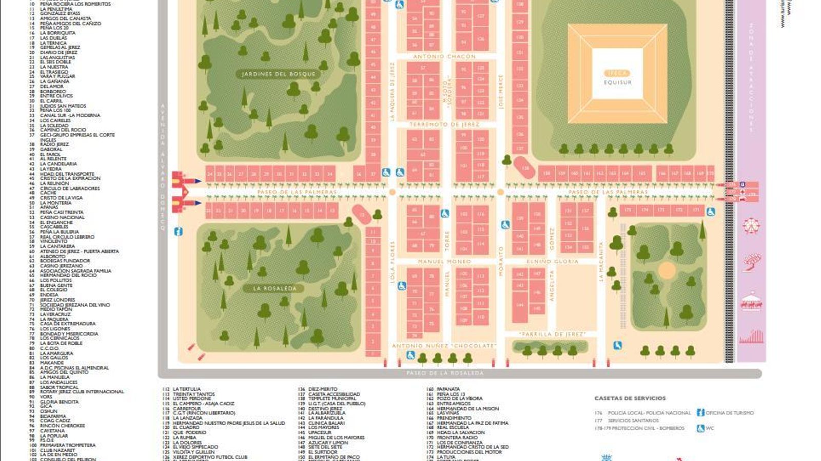 Plano de La Feria de Jerez 2023.