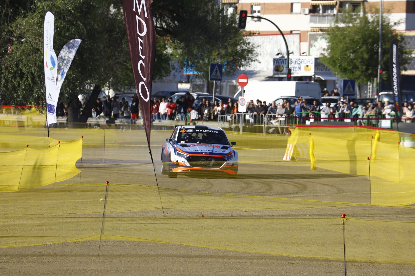 La primera pasada al tramo urbano de Córdoba en el Rallye Sierra Morena, en imágenes