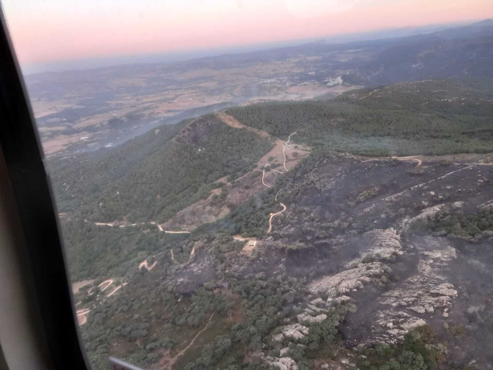 El paraje Canuto Largo de Jimena durante las labores de refresco.