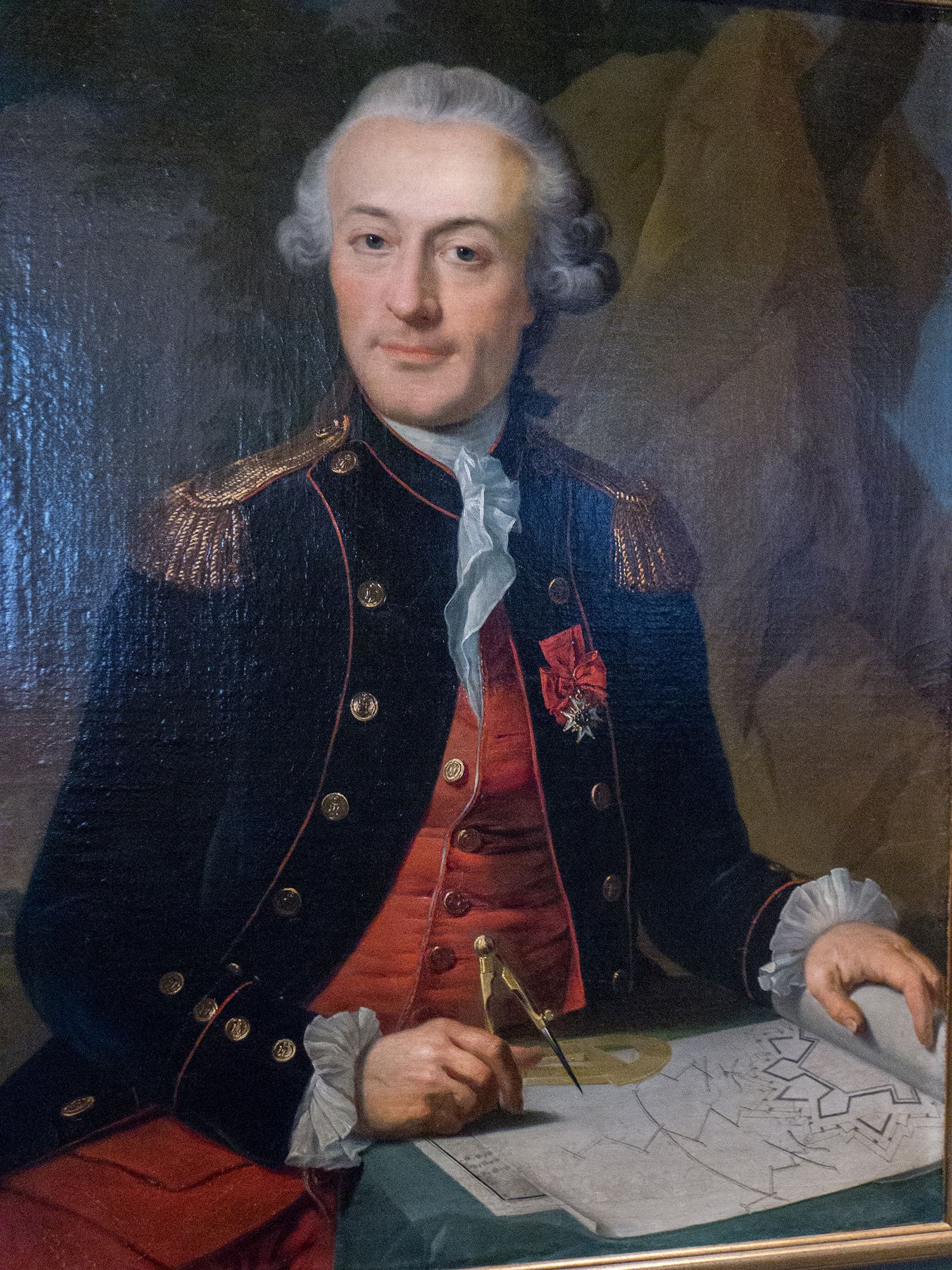 Retrato del ingeniero, general del ejército francés, Jean Le Michaud D’Arçon.