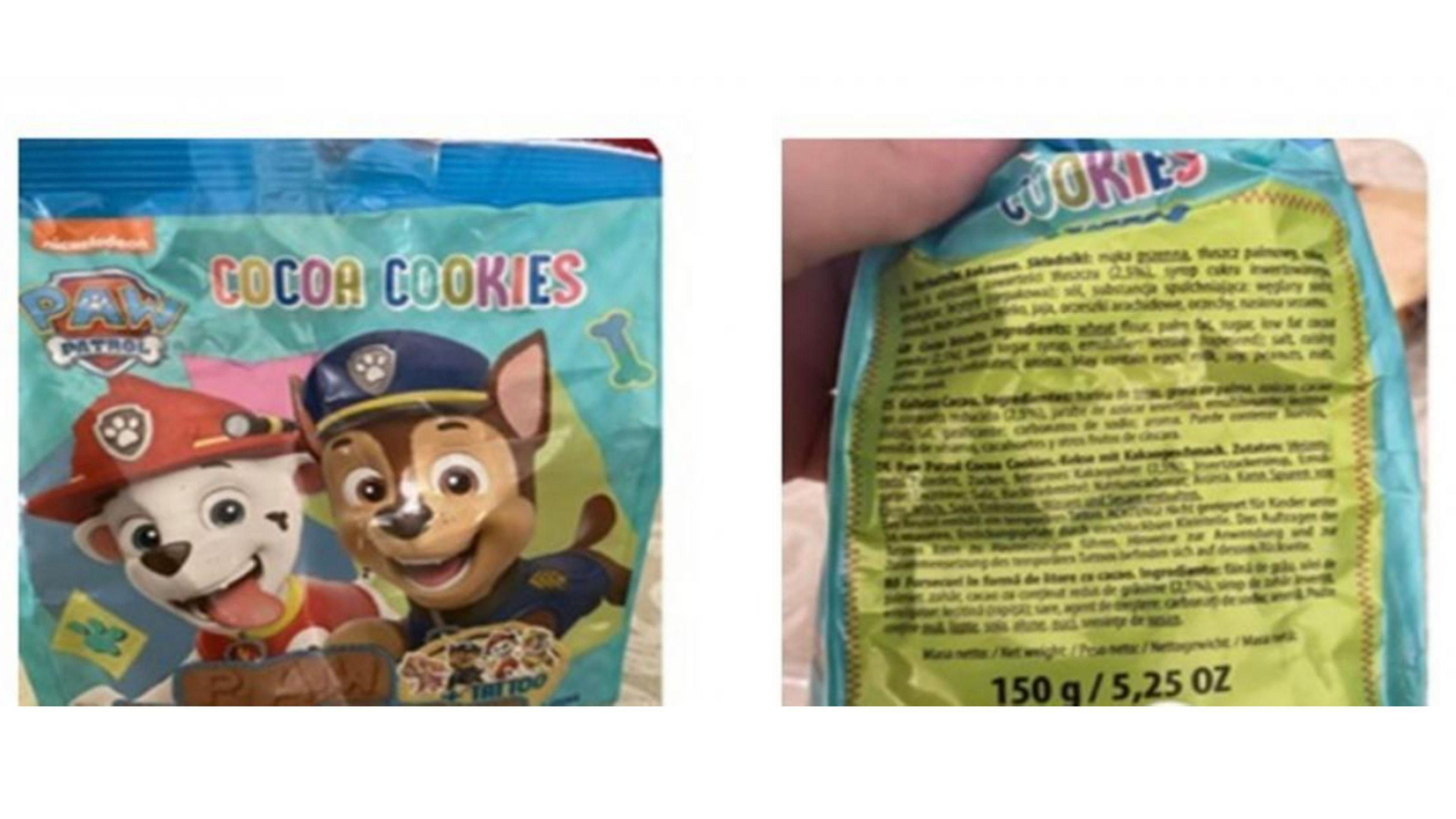 Si eres alérgico a la leche o la soja, cuidado con estas galletas de la Patrulla Canina