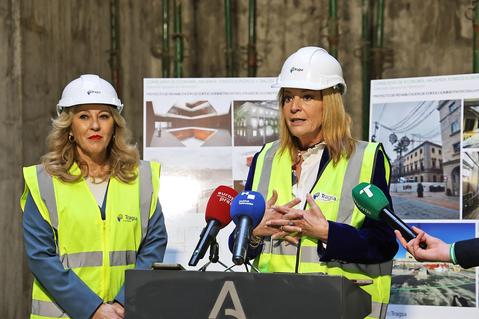 Imágenes de la visita las obras de la antigua Delegación de Hacienda