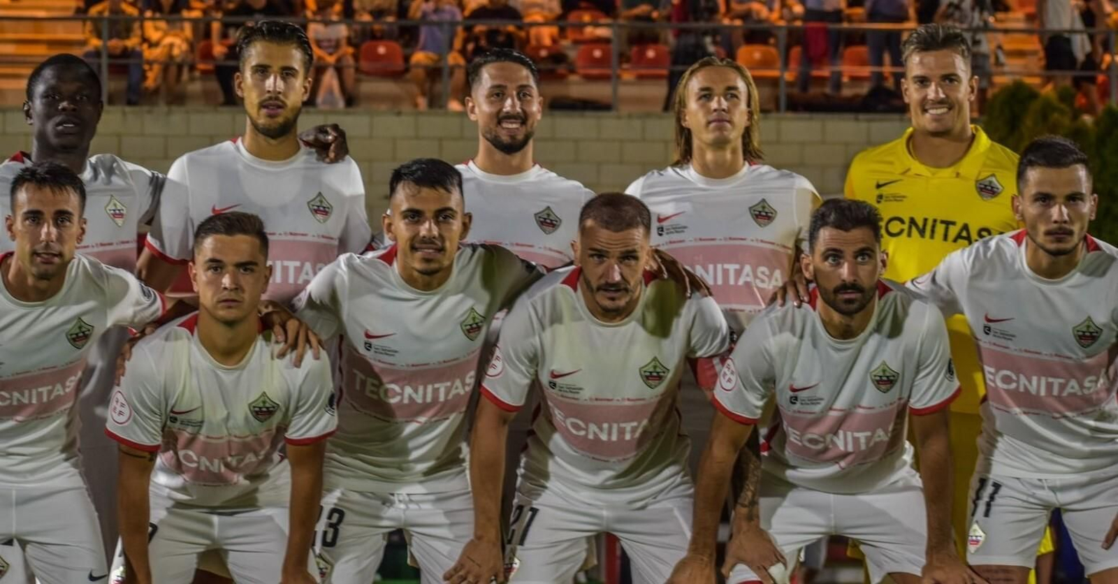 Formación inicial del Sanse durante un partido de este curso.