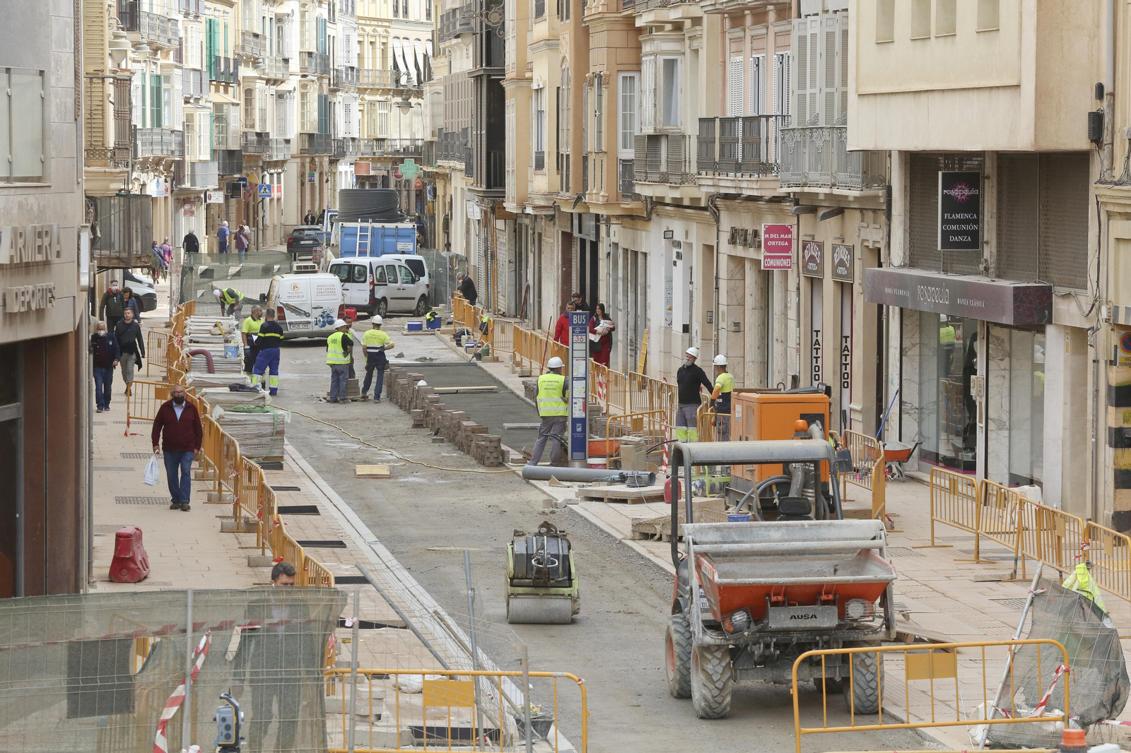 Fotos: Así está calle Carretería a unos días de Semana Santa en Málaga