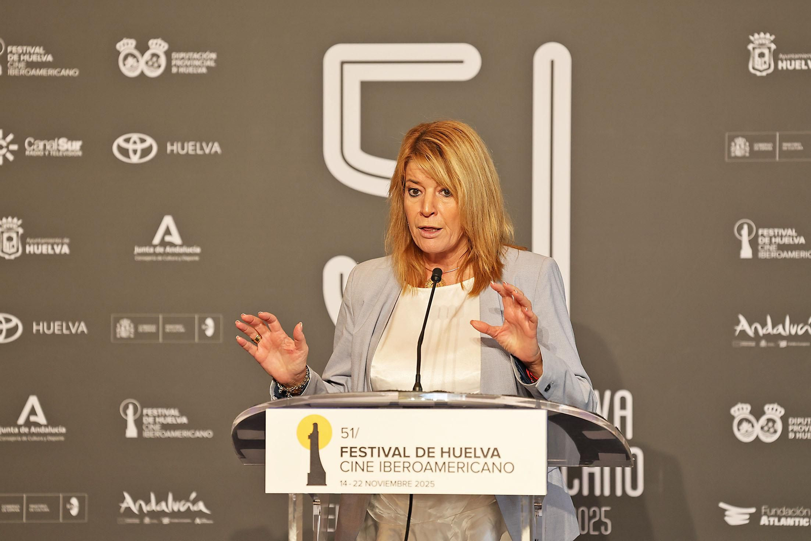 Imágenes de la presentación de la 51 edición del Festival de Huelva de Cine Iberoamericano