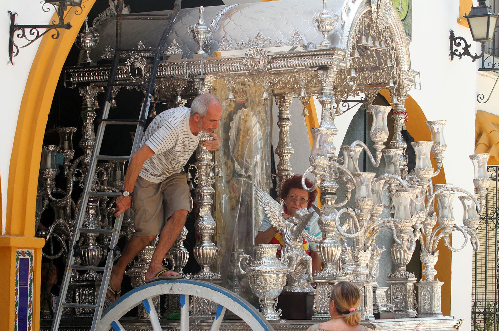 Ambiente en la aldea del Rocío.