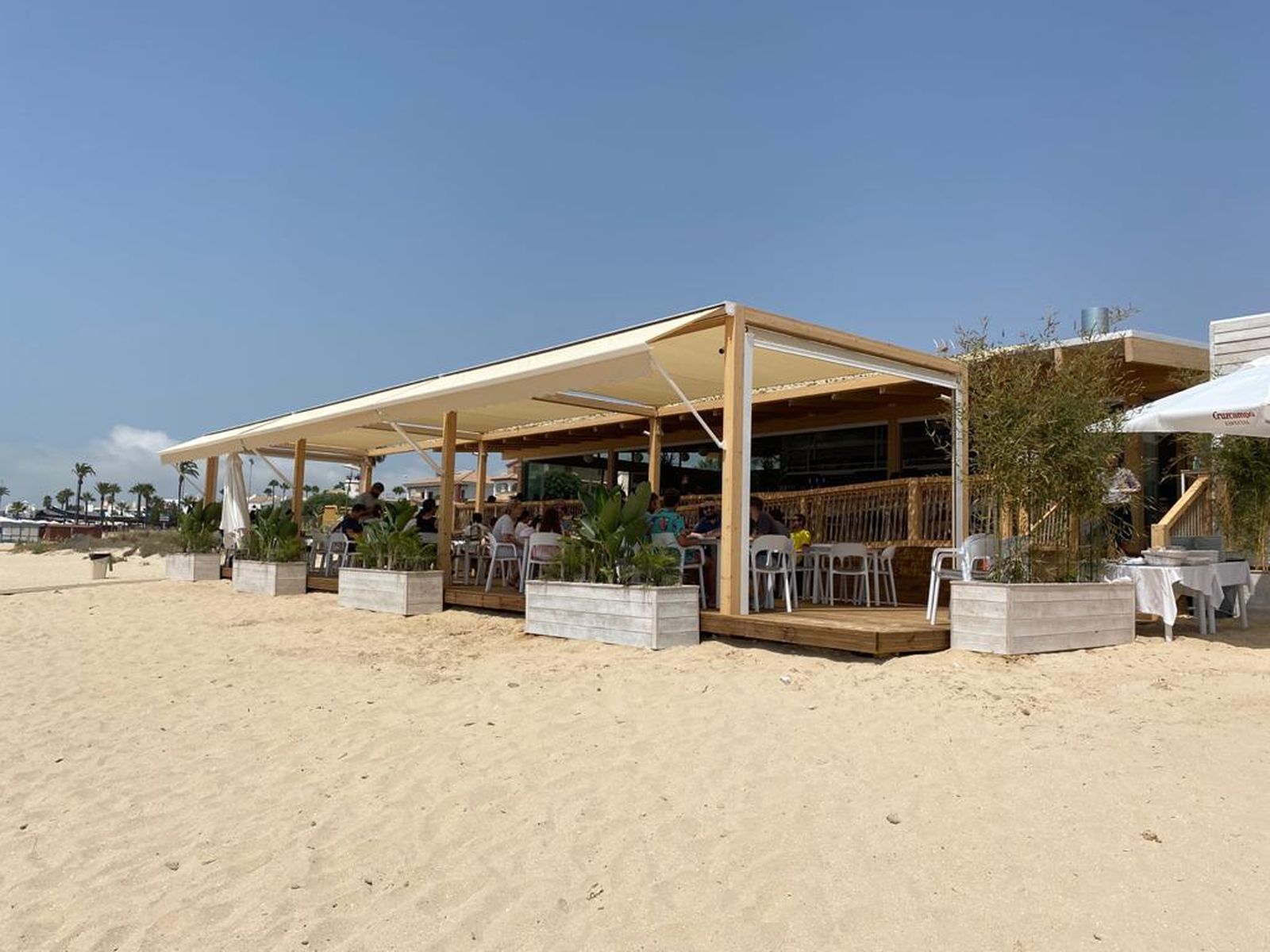 Detalle del chiringuito Albarrosa.