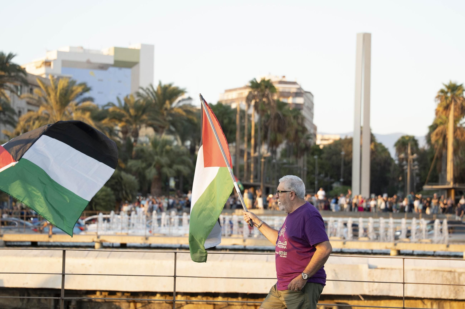 Manifestación convocada por la Plataforma Almería por Palestina
