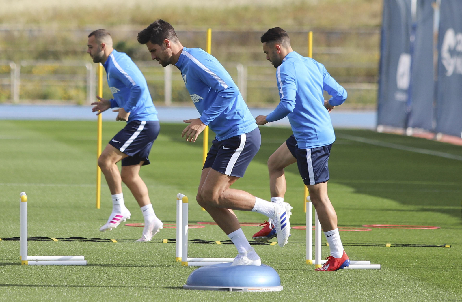 Entrenamiento del Málaga CF.