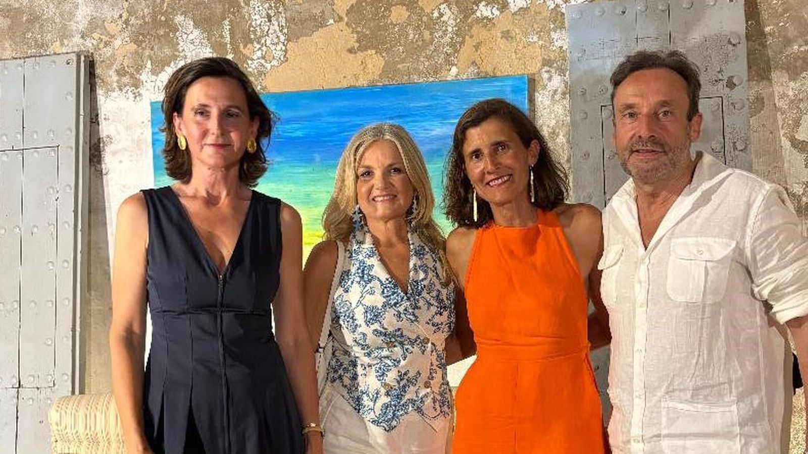 Beatriz Zamora, Belennature, Yela Álvarez y Honorio Aguilar, durante el cóctel tras la presentación en la casa Palacio del Reloj del Sol.