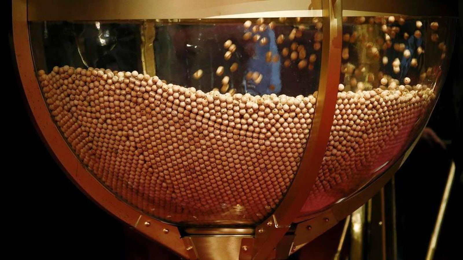 Bombo de la Lotería de Navidad de donde saldrán los números agraciados