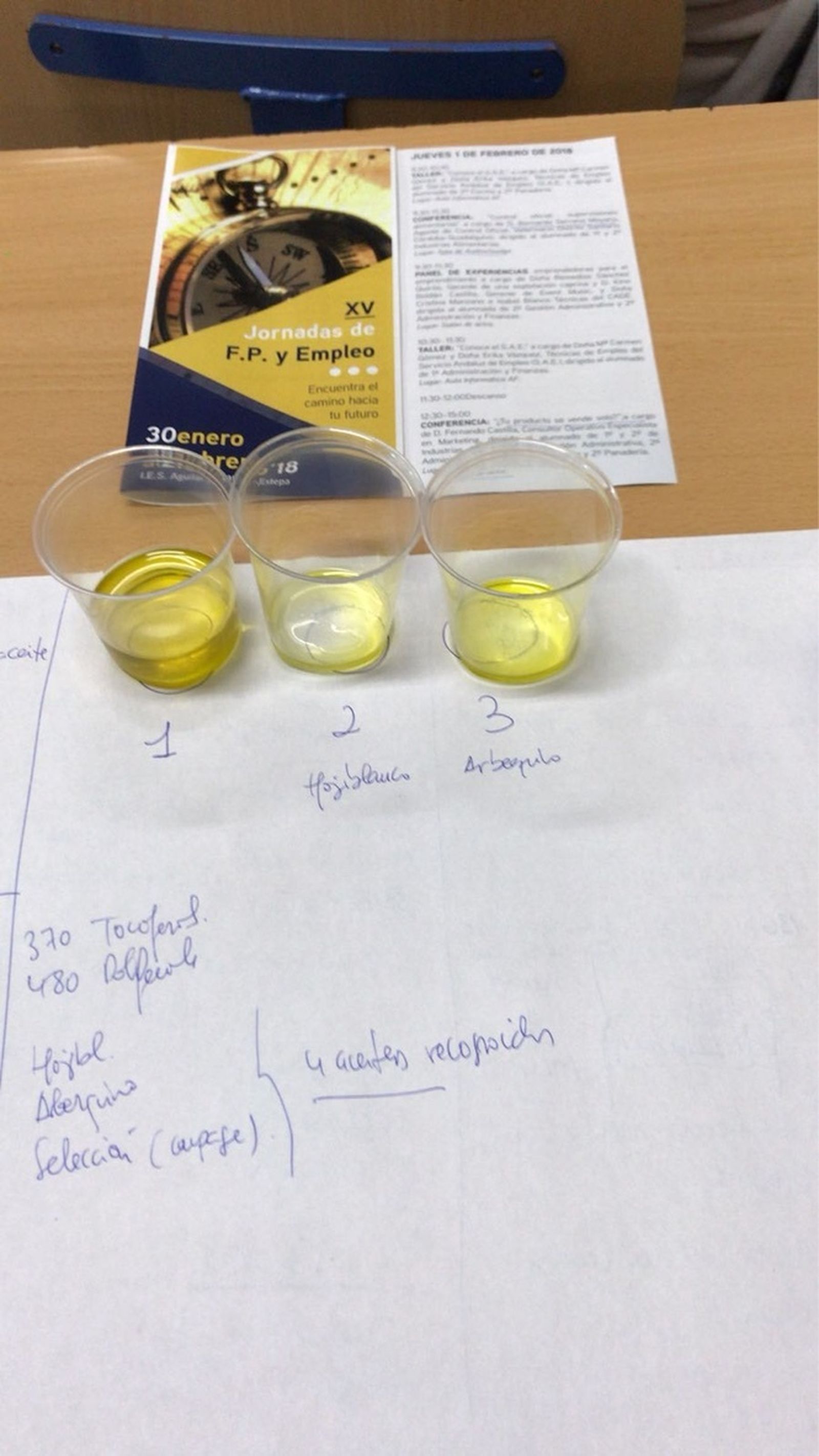 Una cata de aceite de una jornada anterior.