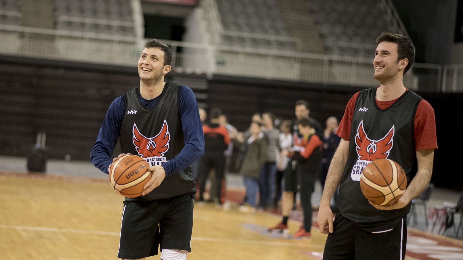 Oroz, junto a Pardina, con el que coincidió en el Gipuzkoa Basket