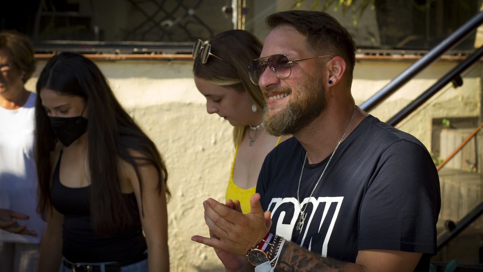 Saúl Quirós disfrutando durante el rodaje