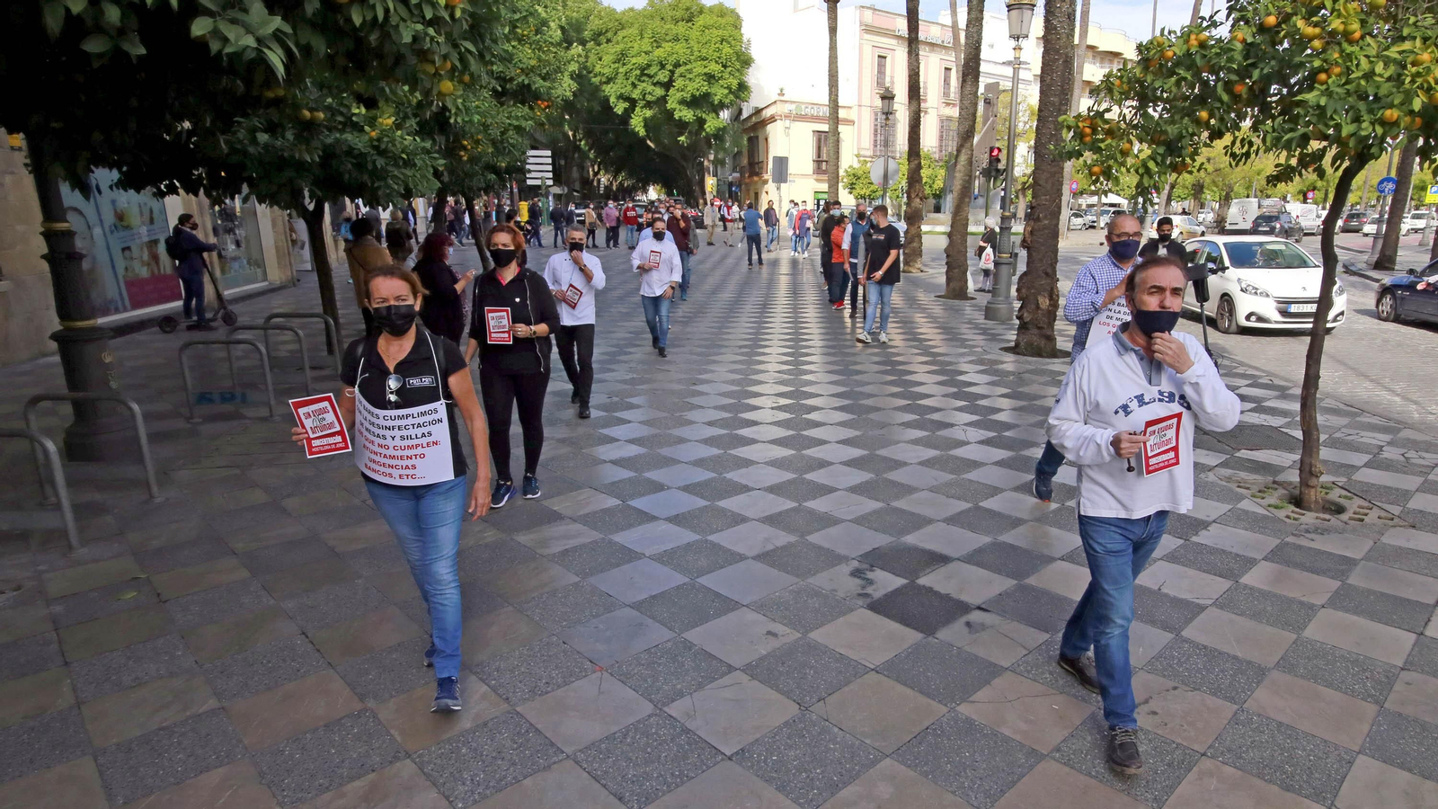 Imágenes de la concentración de hosteleros