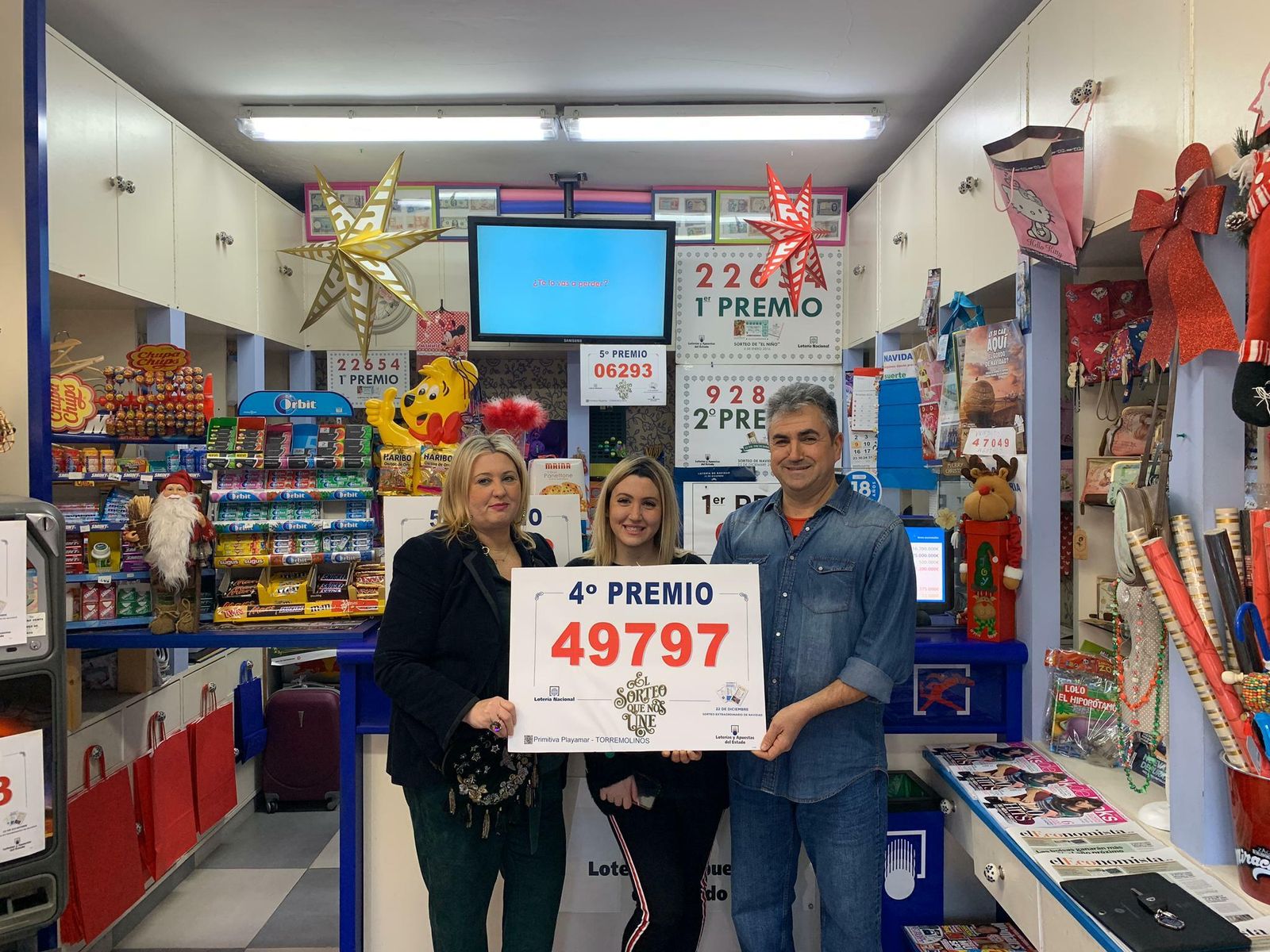 Las fotos de los premios de la Lotería de Navidad en Málaga