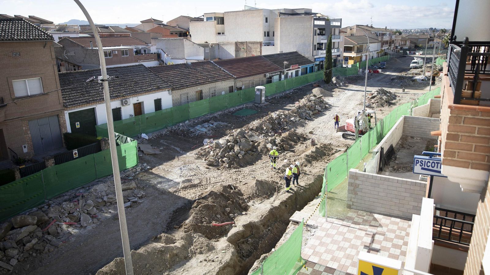 Vista aérea de la zona en la que se ubicará la cuarta parada de la ampliación