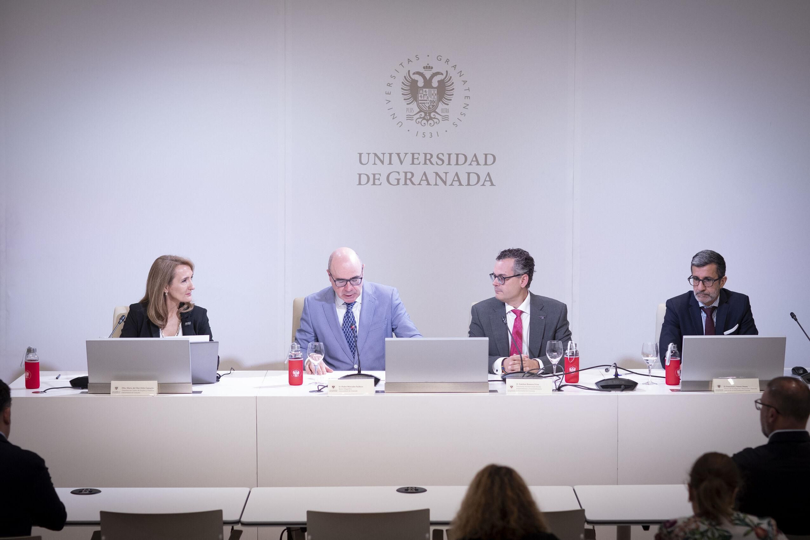 María del Mar Ortiz Camacho, Pedro Mercado, Esteban Romero y Francisco Javier Valero en la presentación de los dos estudios. María del Mar Ortiz Camacho, Pedro Mercado, Esteban Romero y Francisco Javier Valero en la presentación de los dos estudios.