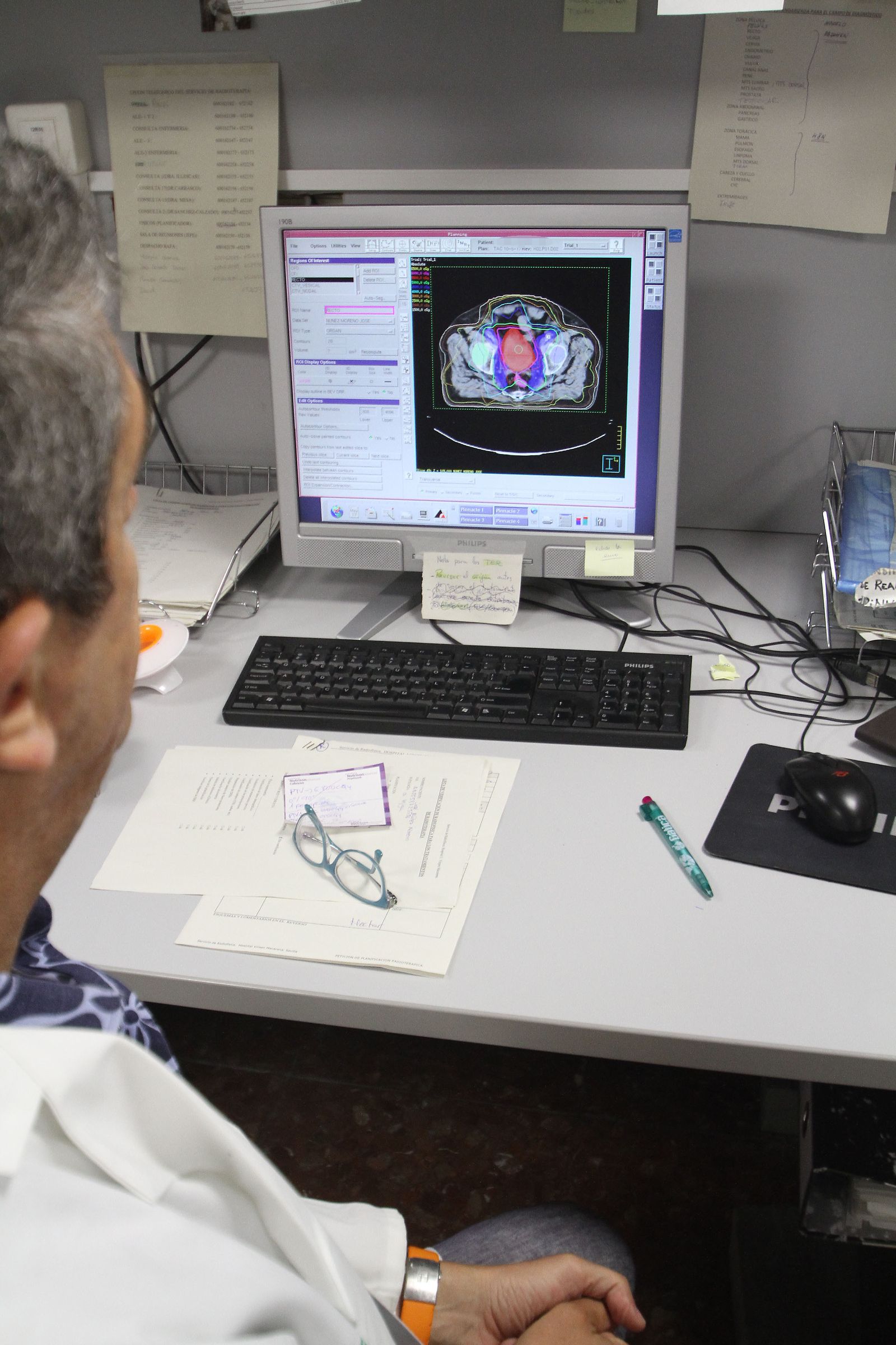 Imagen de un planificador que fusiona TAC y resonancia.