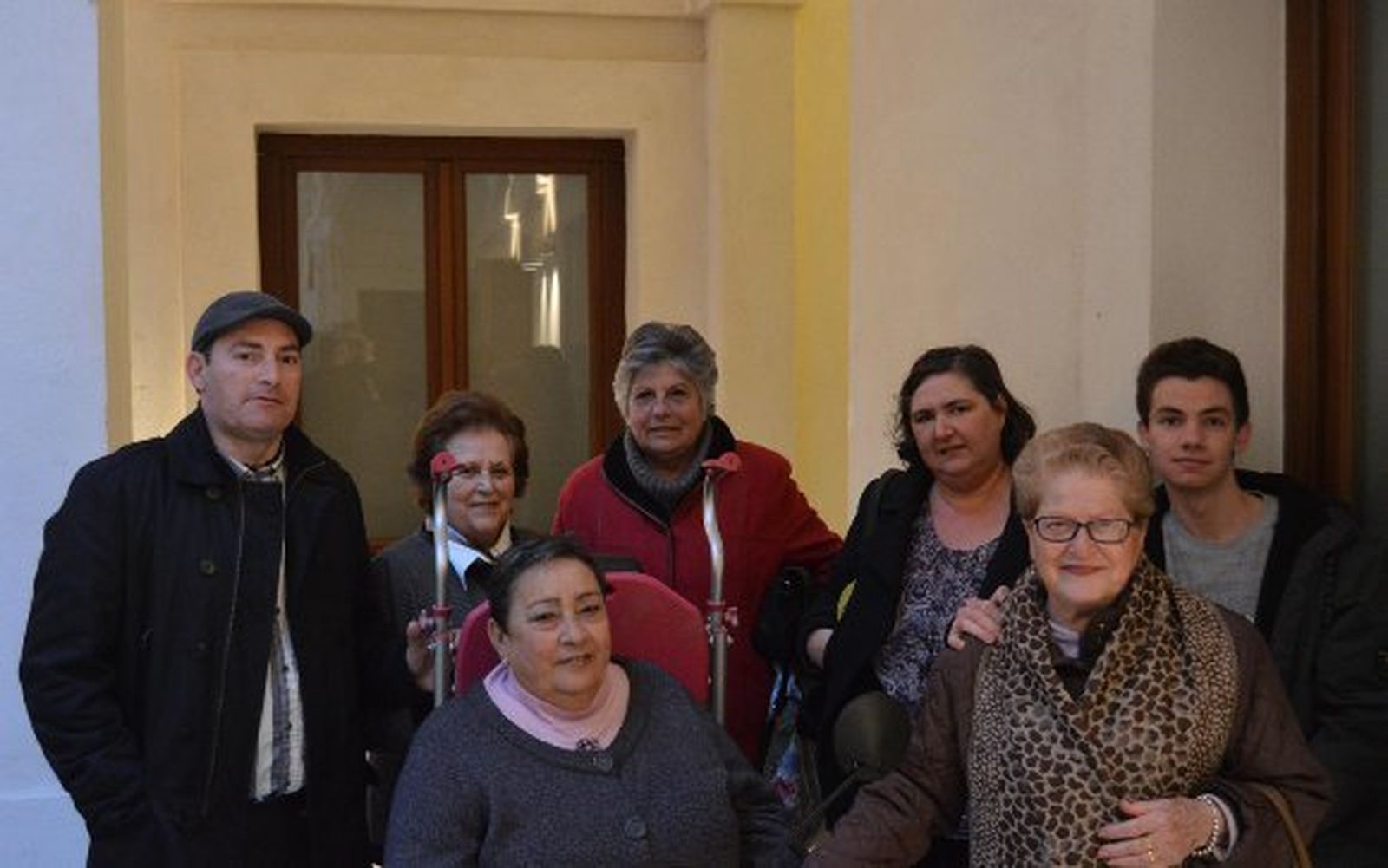 Francisco Javier Terrero, Antonia Cumbre, Juani Briceño, Nena Gutiérrez, Leonor Terrero, María Revilla y Pedro Pablo Guerrero.  Foto: Ignacio Casas de Ciria