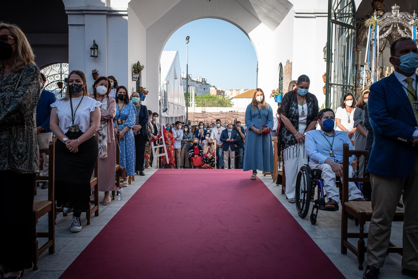 Imágenes de la misa de romeros de la Hermandad de Huelva