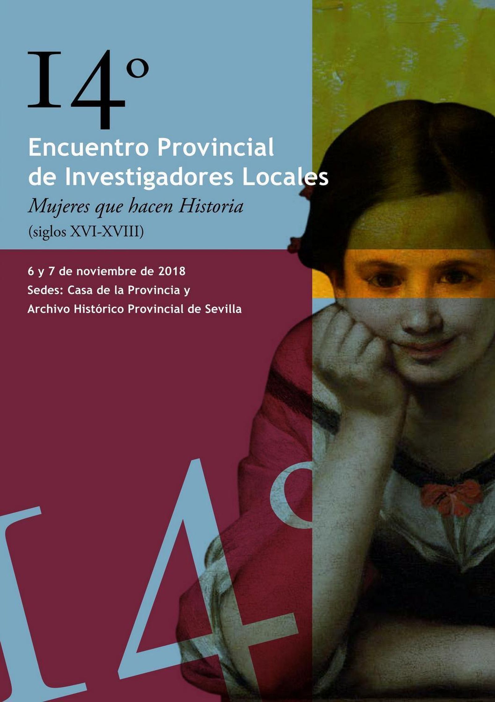Cartel del programa del 14 Encuentro Provincial de Investigadores Locales.