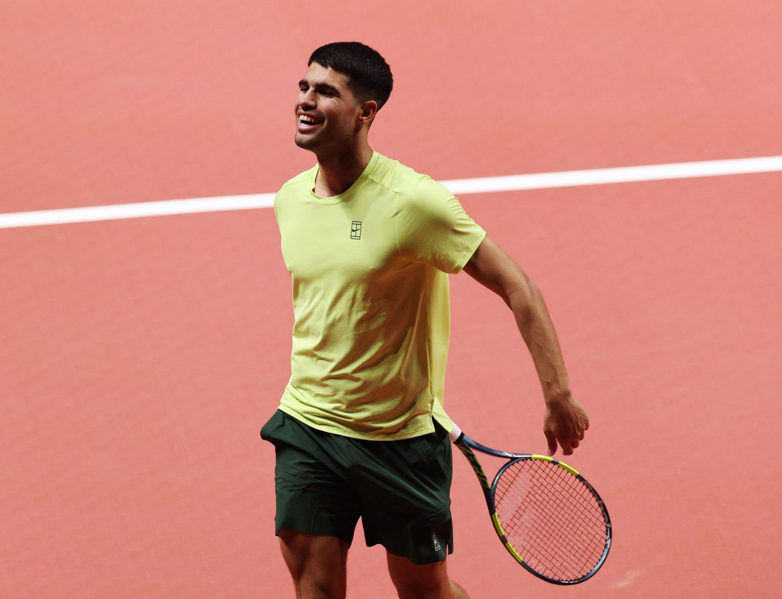 Las fotos de la exhibición entre Alcaraz y Sinner