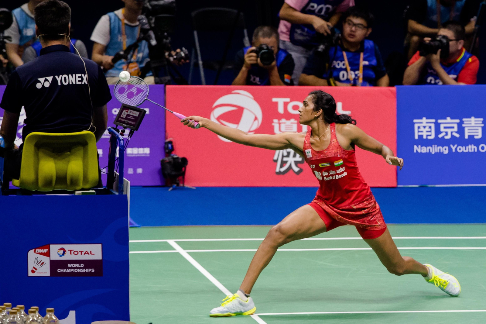 Las imágenes de la final del Mundial de Bádminton entre Marín y Sindhu