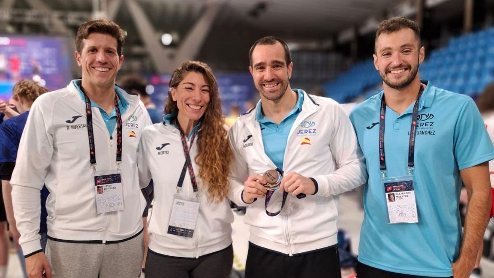David Huertas, Mercedes Mora, Ismael Aguado y Alejandro Ayala en Lublin.
