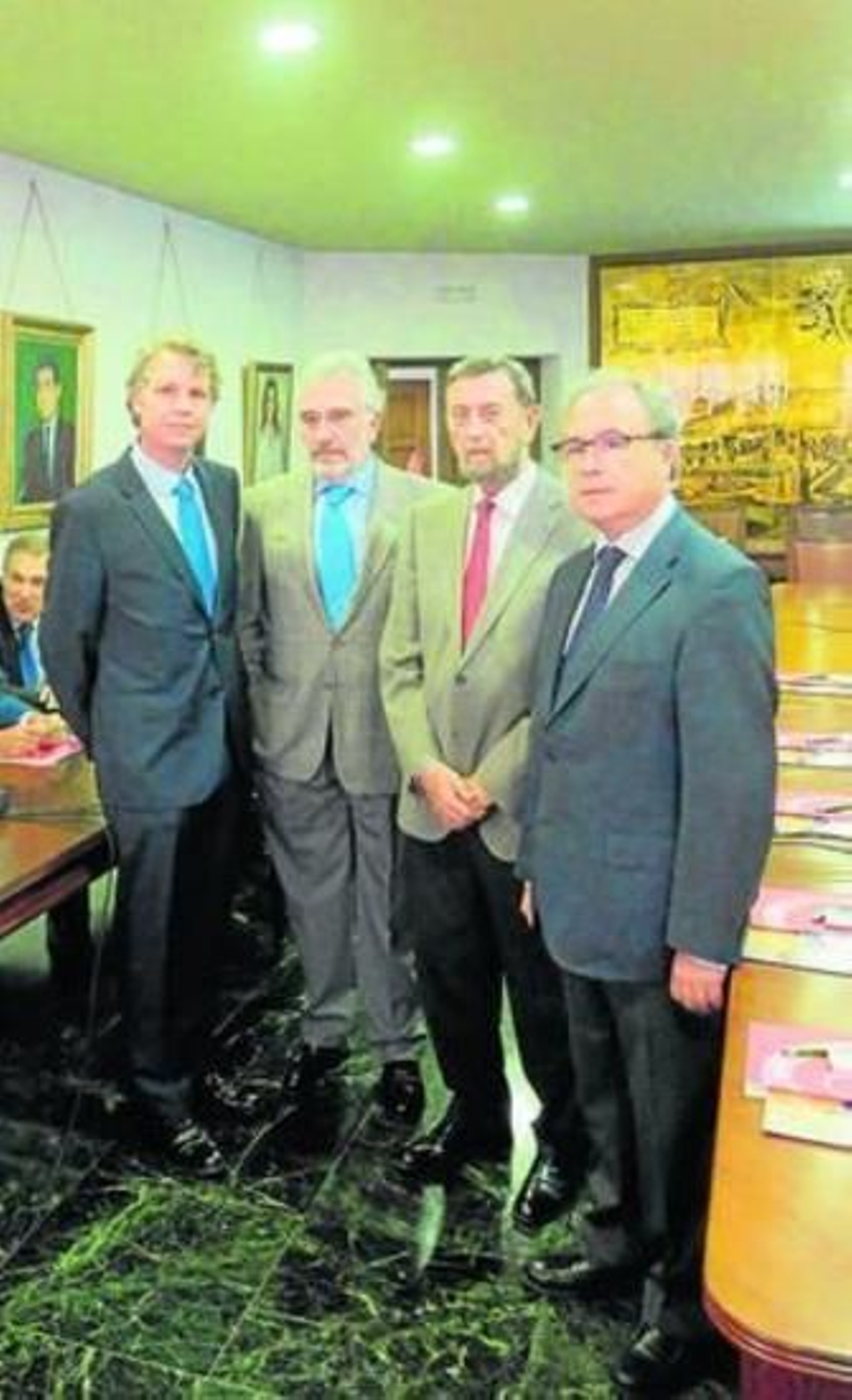 Pulido, Fernández de Mesa, Gracia y Díaz, ayer en la Cámara.