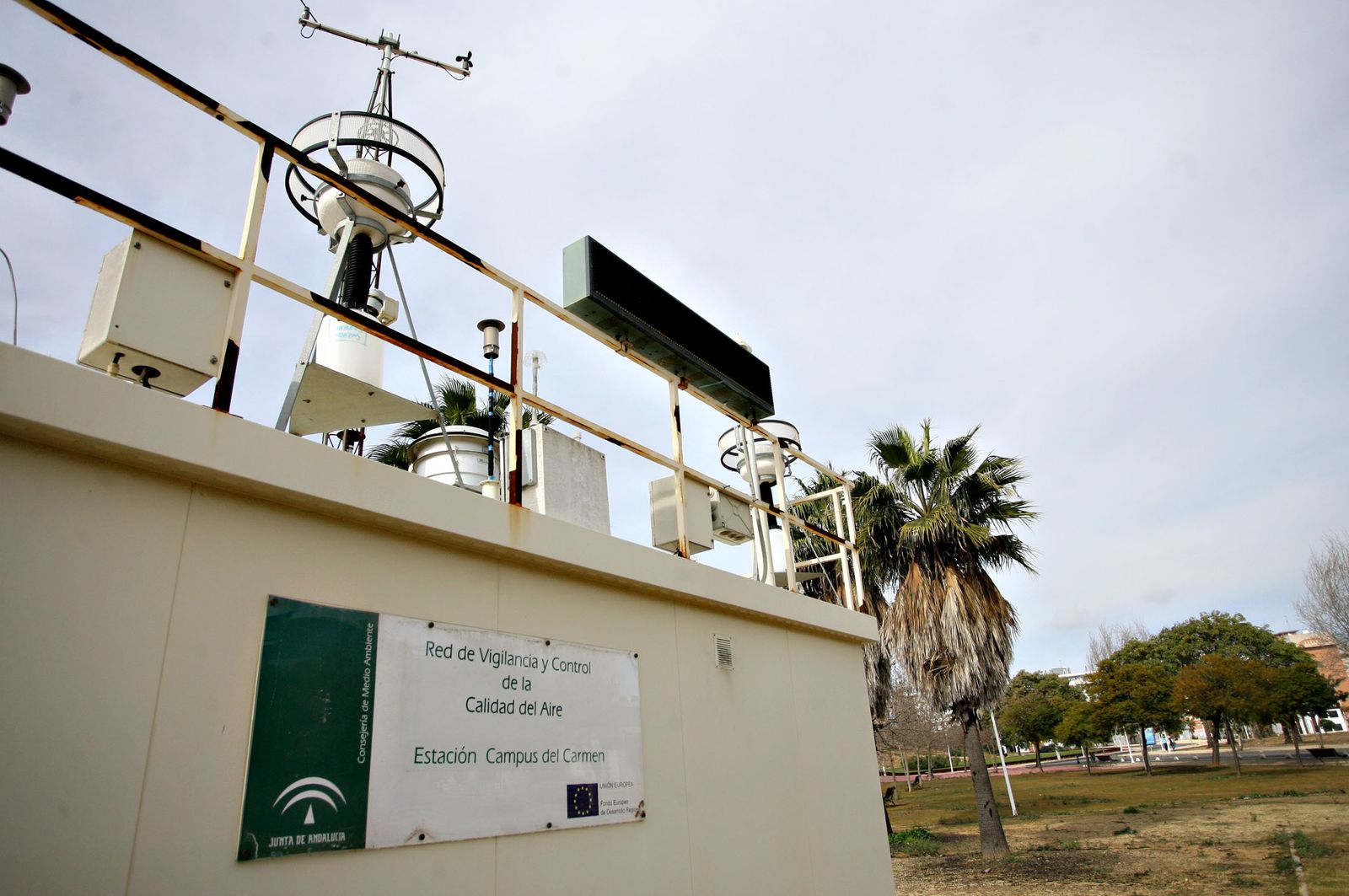 Estación de medición de calidad del aire.