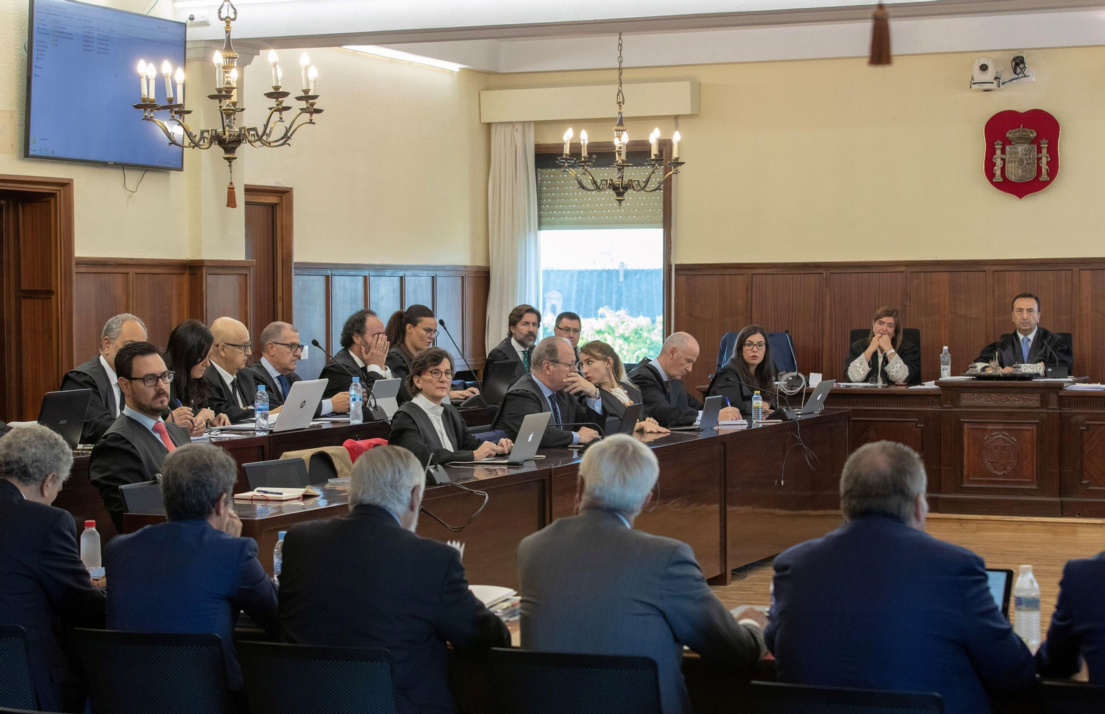 Estrado de abogados defensores en el primer juicio de los ERE