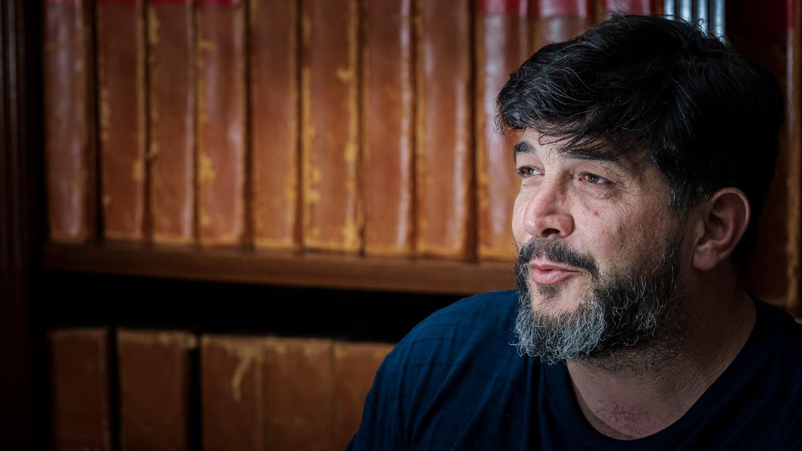 Kike Remolino durante la entrevista en 'Diario de Cádiz'.