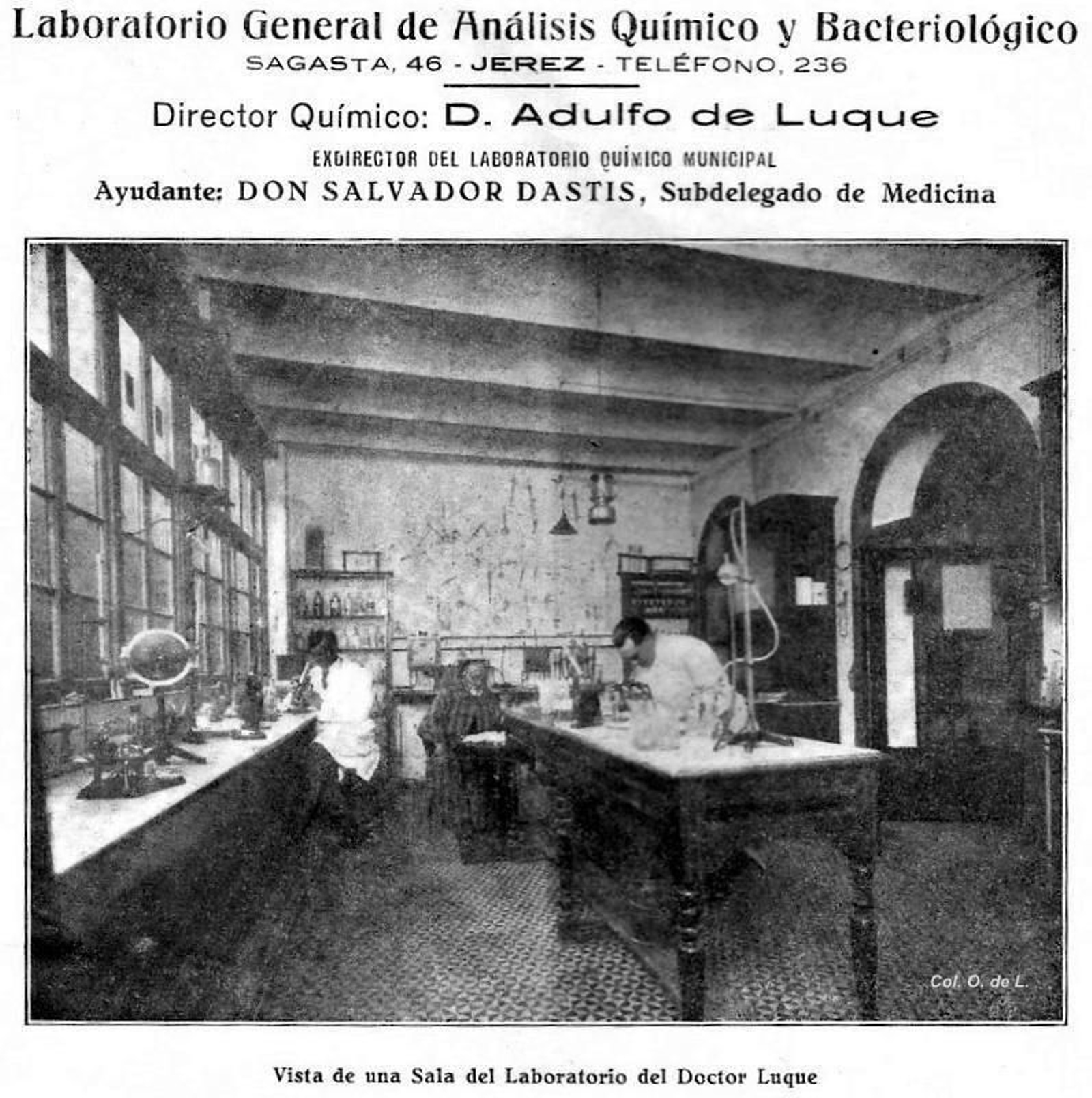 Vista de lo que fueron los laboratorios de análisis de Adulfo Luque.