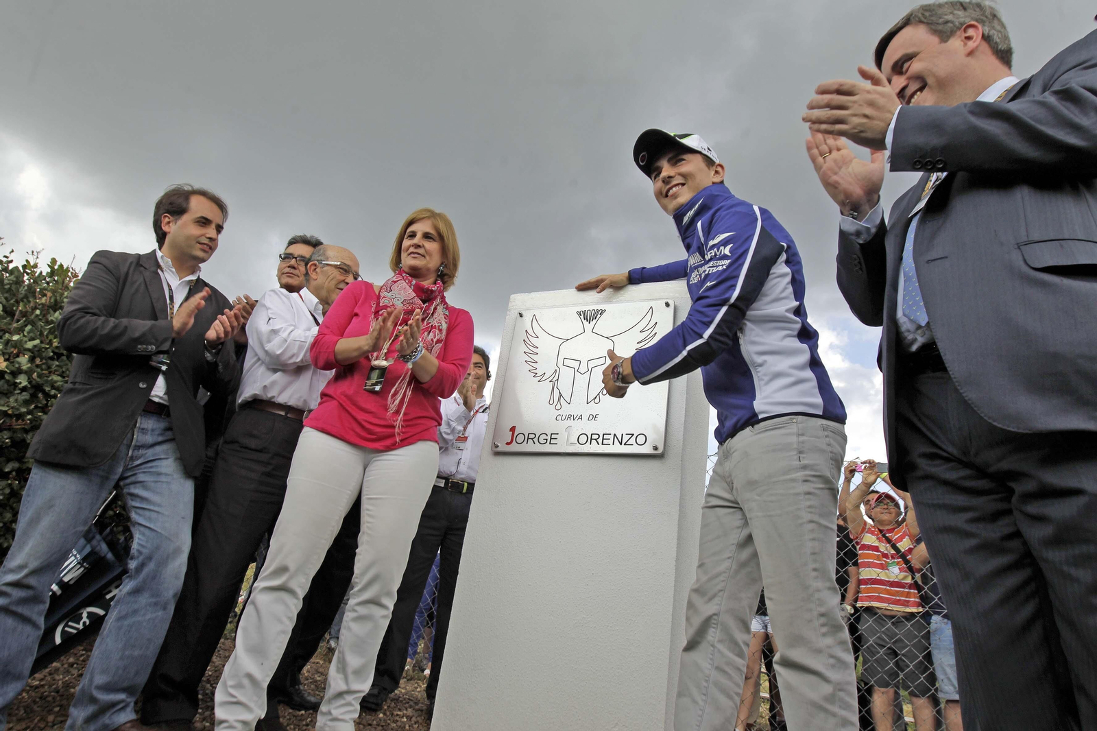Lorenzo, en la inauguración de su curva en el Circuito de Jerez.