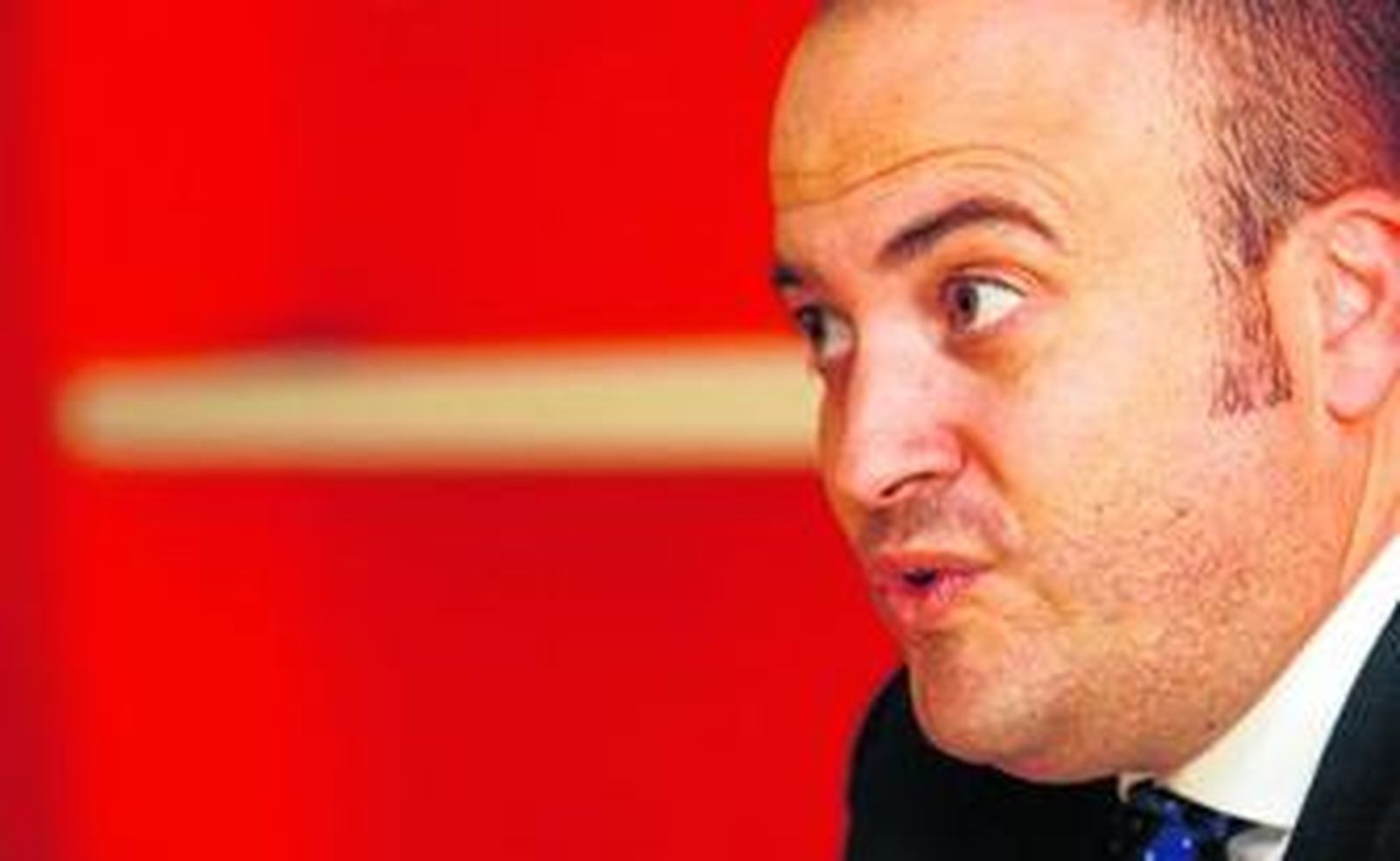 El parlamentario andaluz Julio Díaz, durante la entrevista en la sede de Ciudadanos en Huelva.