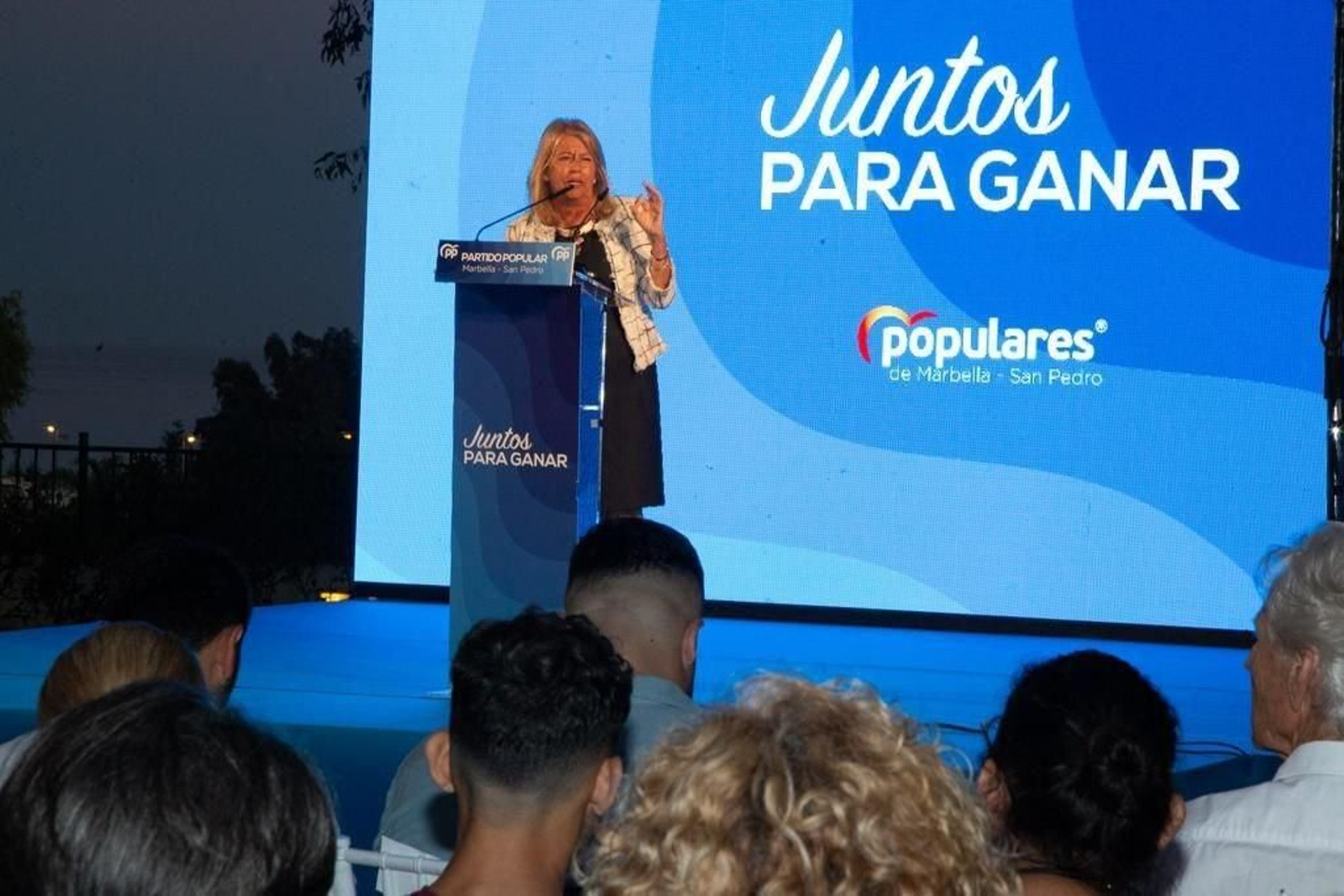 La alcaldesa de Marbella, Ángeles Muñoz, en un acto de partido.