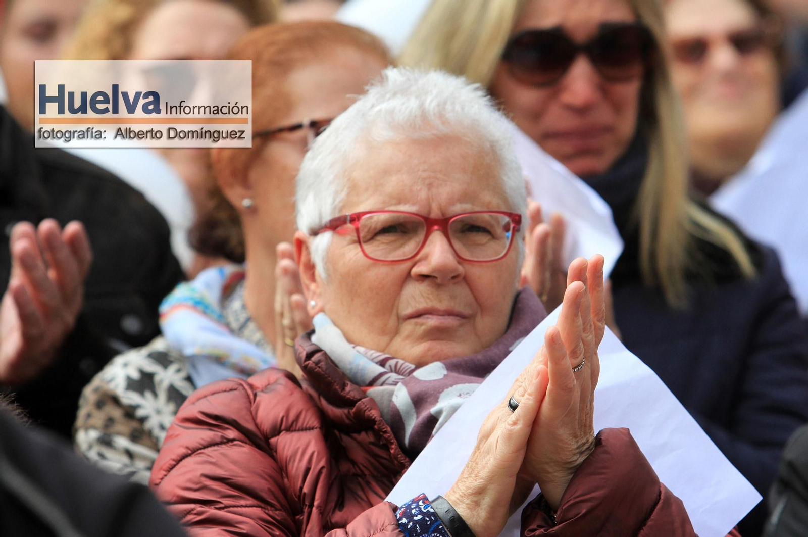 Imágenes de la manifestación contra la derogación de la prisión permanente revisable celebrada en Huelva