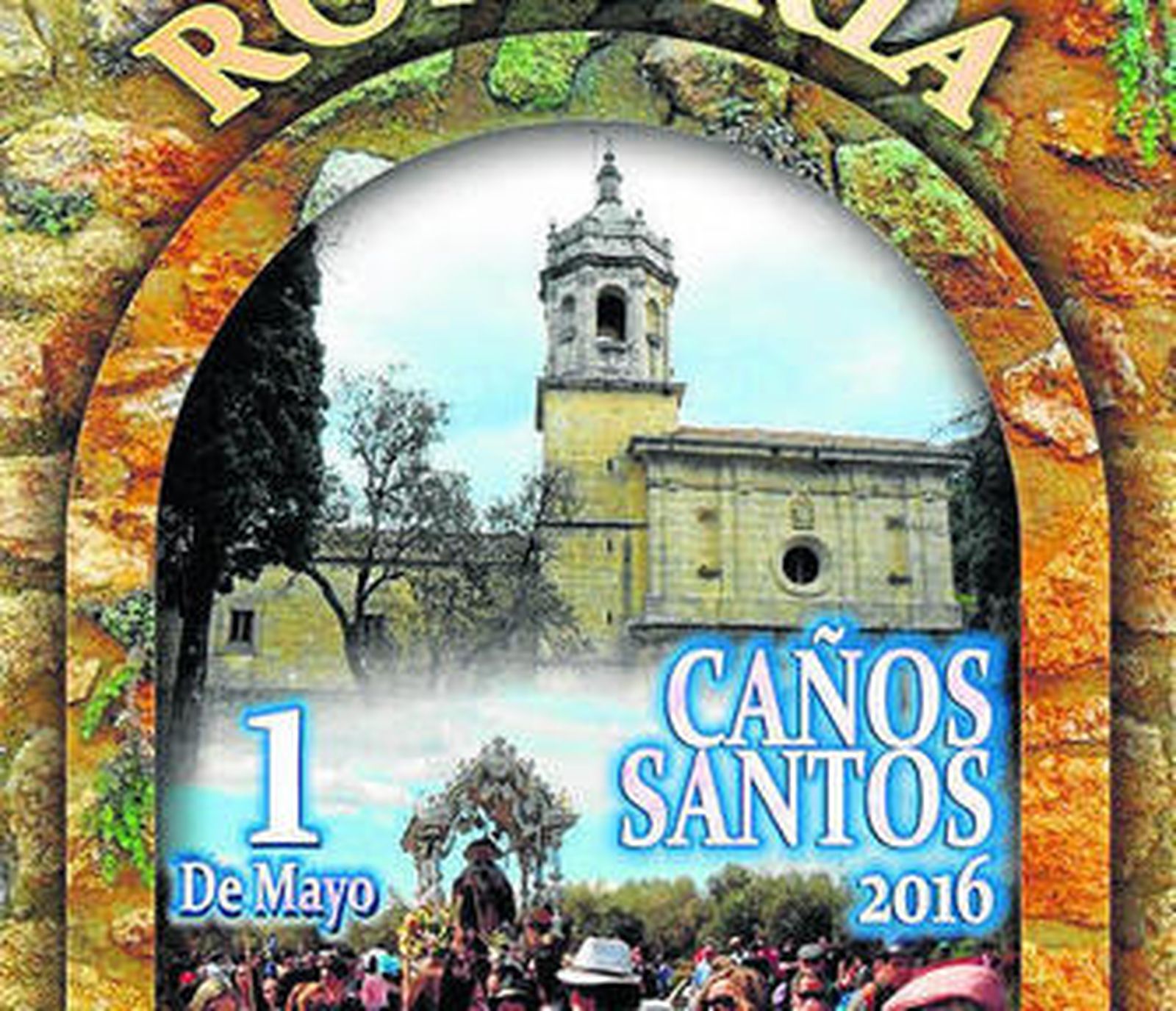 El cartel anunciador de la romería de Caños Santos.