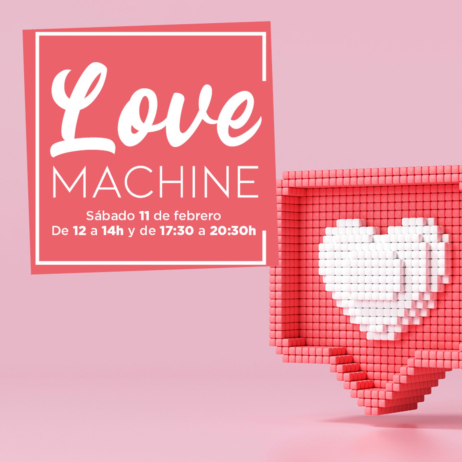 El Paseo celebra San Valentín e instala una máquina expendedora de premios.