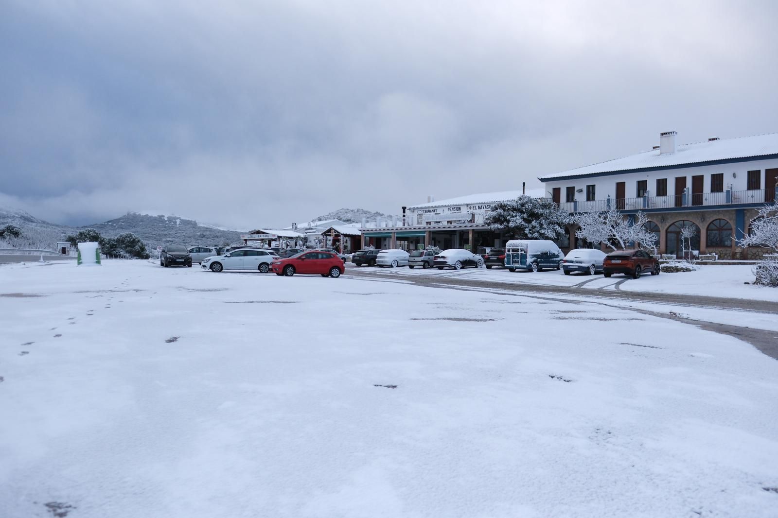 La nieve tiñe de blanco la Serranía de Ronda