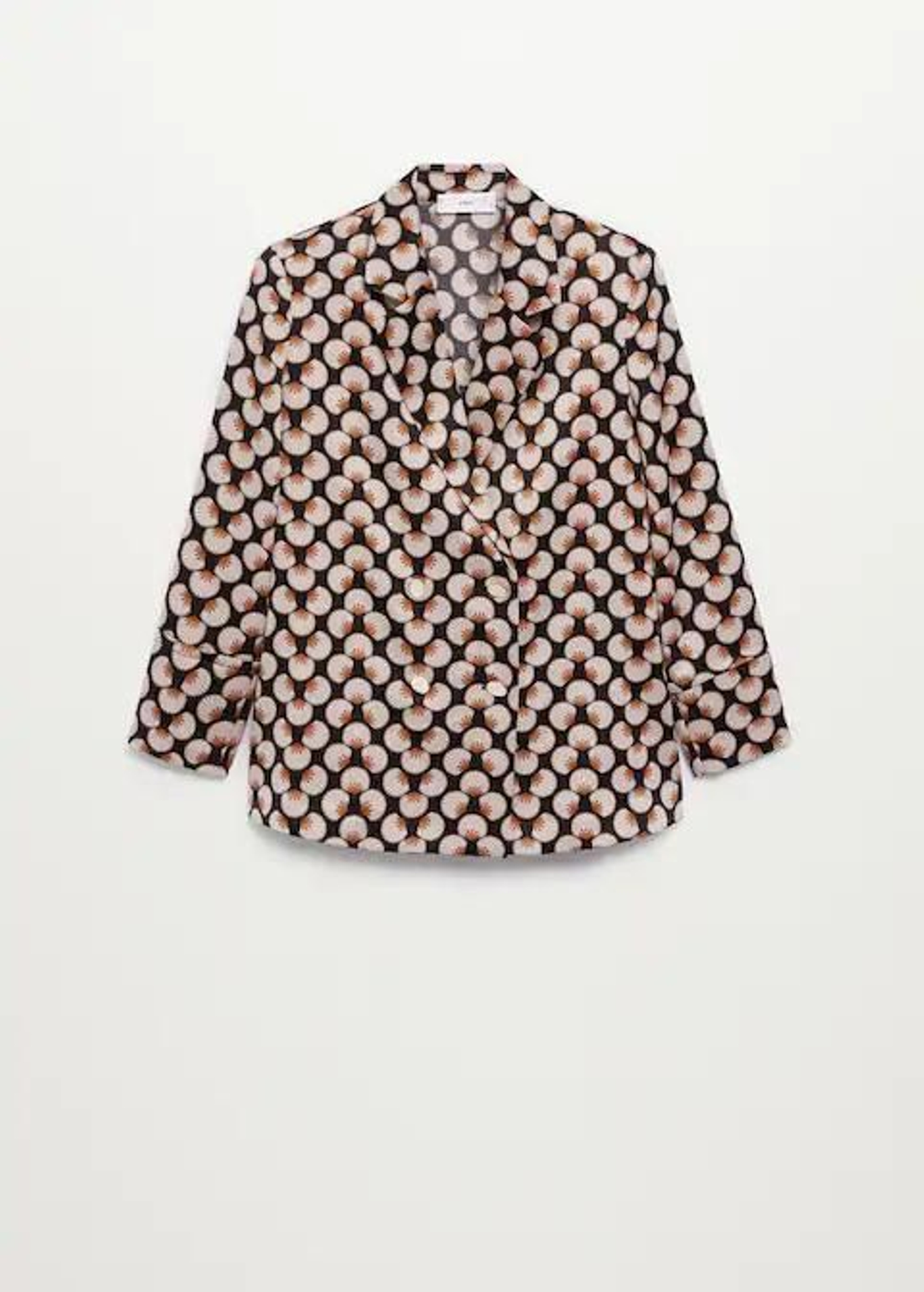 Americana de estampado geométrico de Mango.