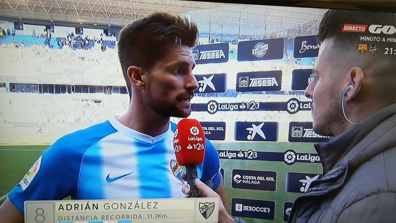 Adrián, ante los micrófonos de 'GOL'.