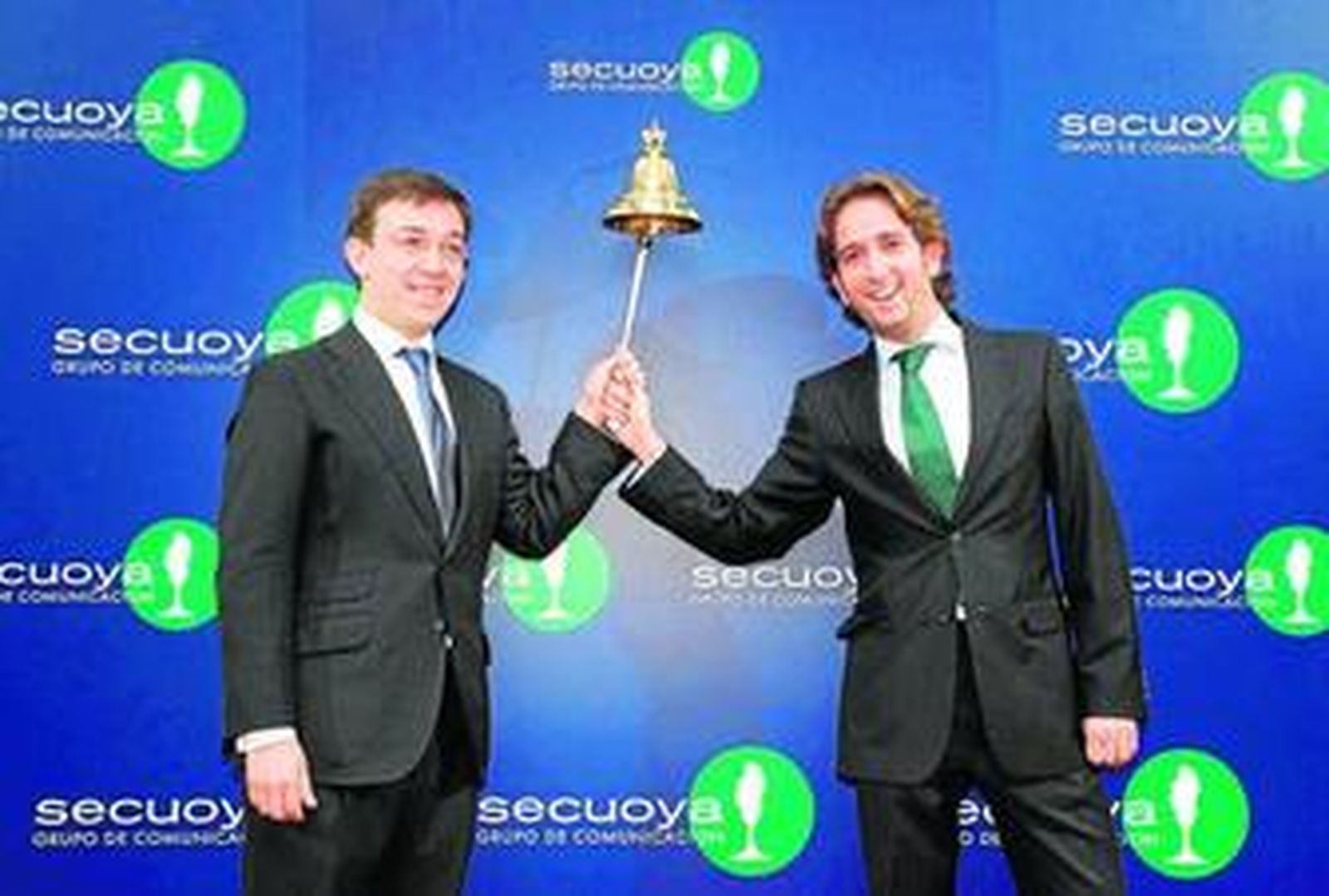 El director general del grupo, Pablo Jimeno (izqda) y el presidente ejecutivo, Raúl Berdonés, ayer en Madrid.