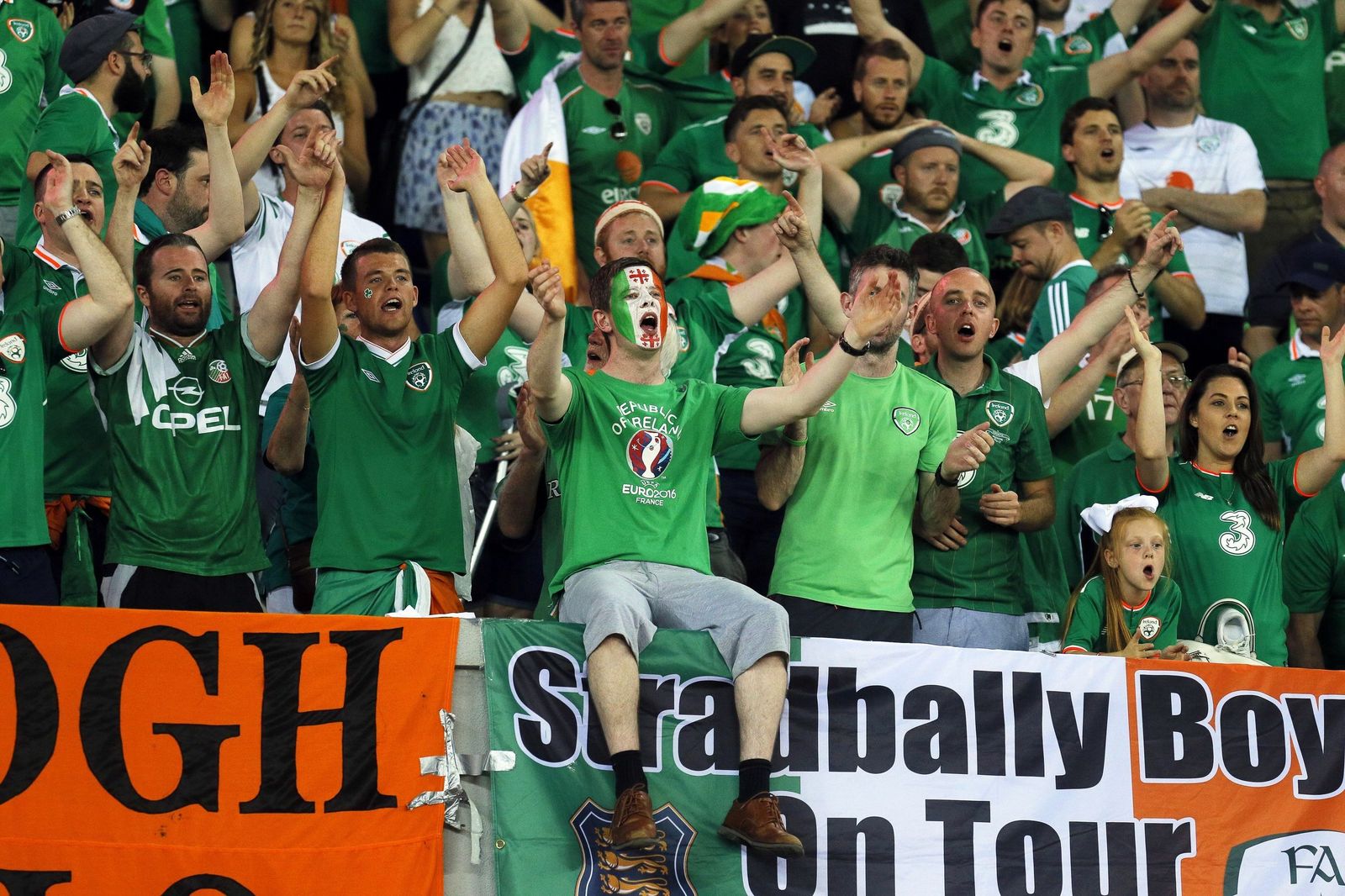 Aficionados de Irlanda, en un partido disputado en Georgia en 2017