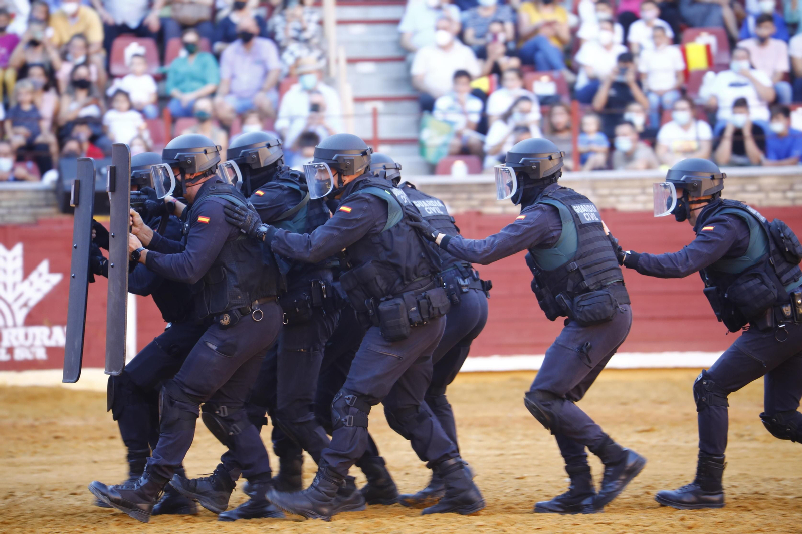 La impresionante exhibición de la Guardia Civil en la plaza de toros de Córdoba, en fotografías