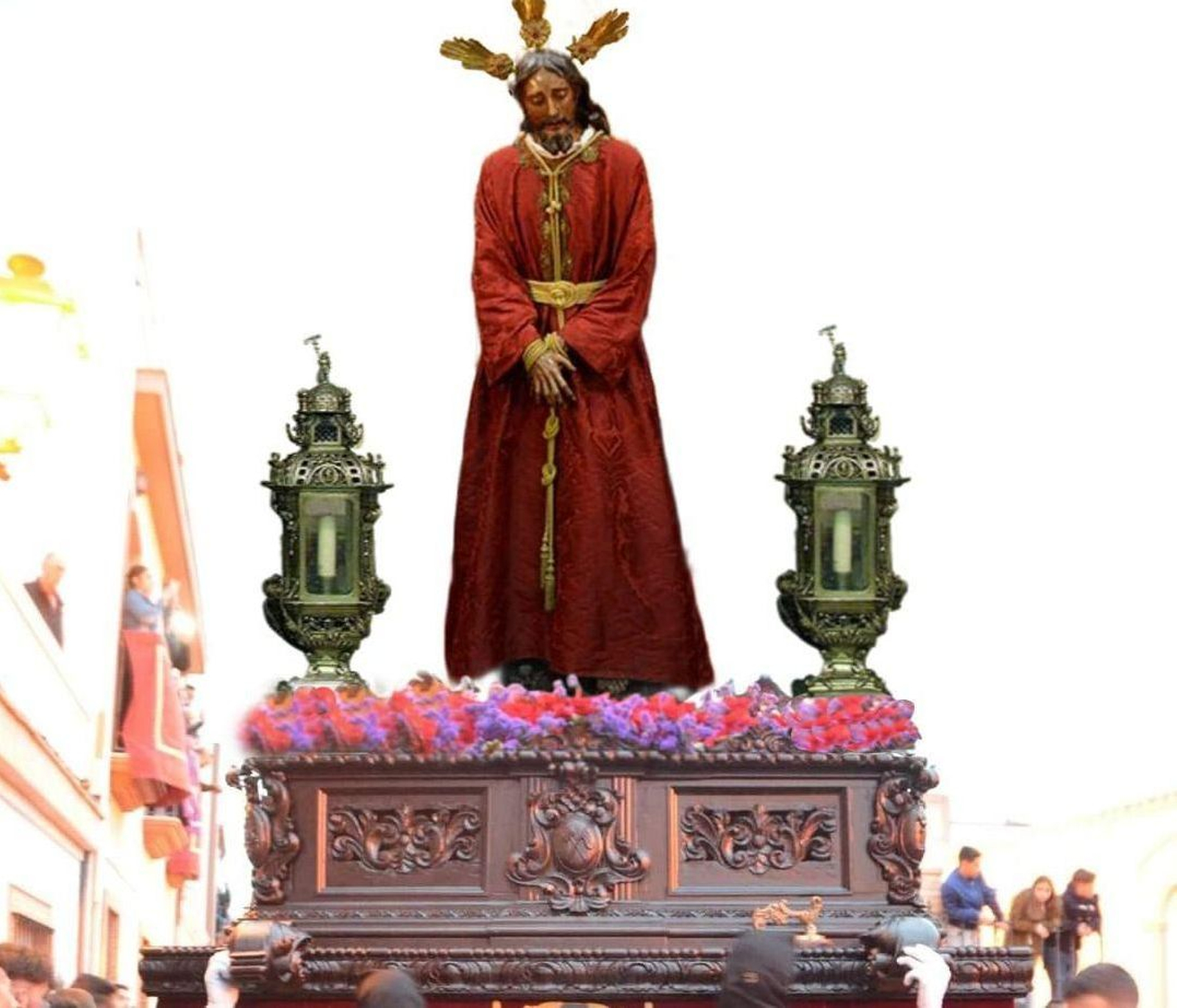 Recreación de cómo quedaría el Señor de la Humillación en el paso de Isla Cristina. Recreación de cómo quedaría el Señor de la Humillación en el paso de Isla Cristina.