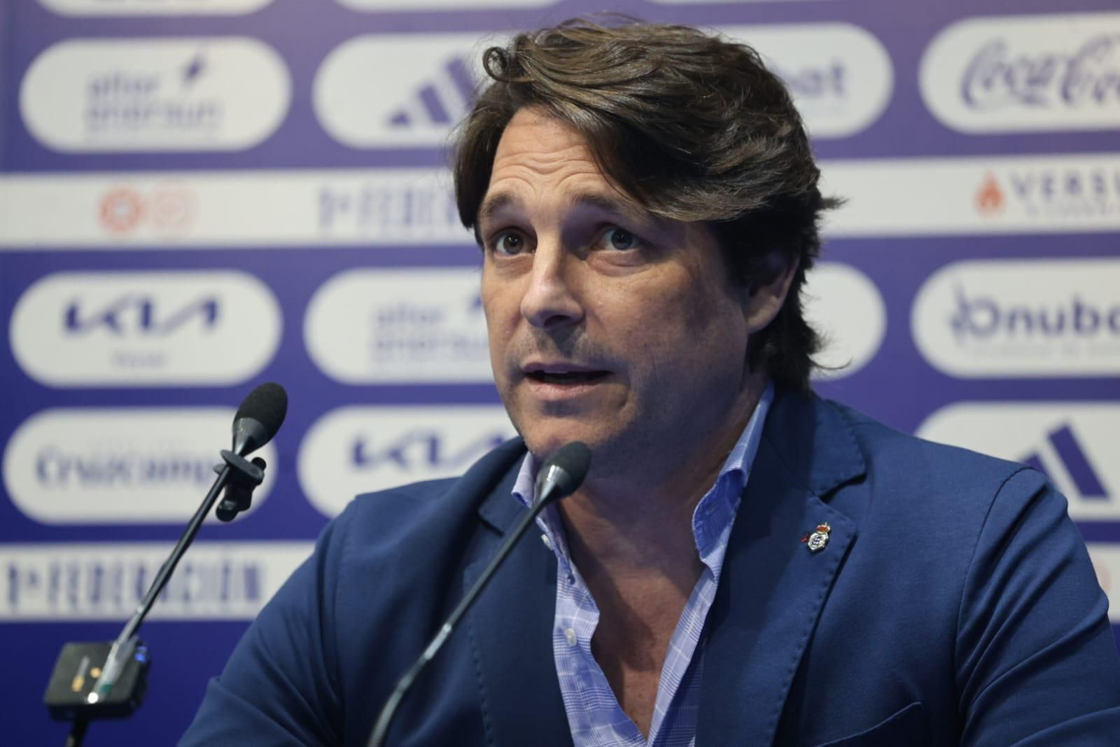 Adrián Fernández, en la rueda de prensa de este jueves.
